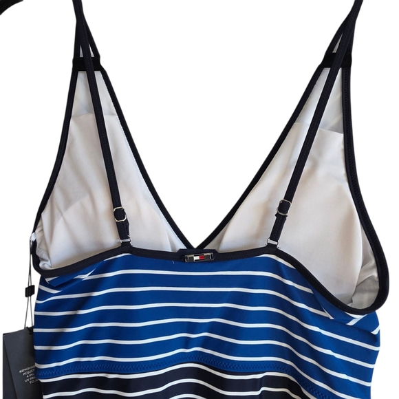 Tommy Hilfiger Navy and White Striped One Piece Swimsuit Sz 6 NEW - Picture 6 of 13